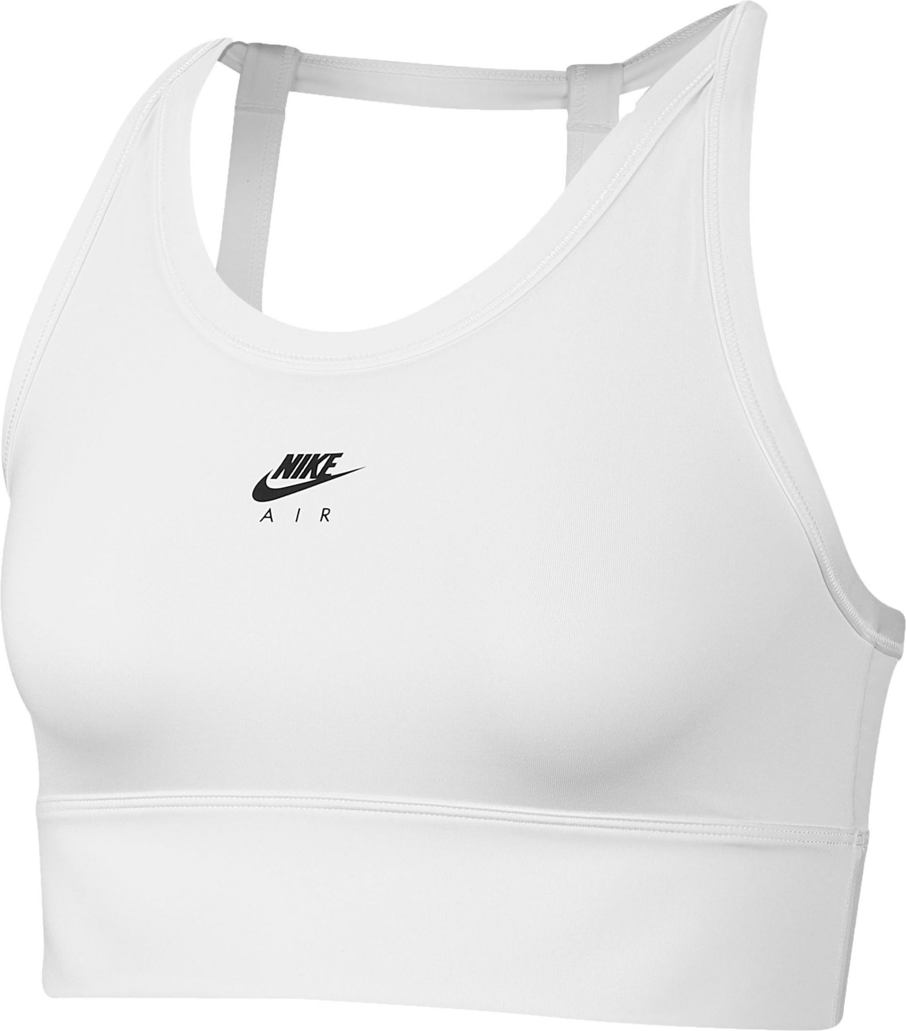 Buy Nike White Swoosh Medium Support Sports Bra from Next Luxembourg