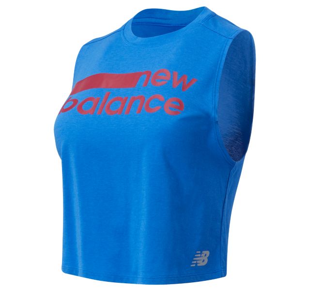 New Balance Women's Relentless Crop Novelty Tank - Blue