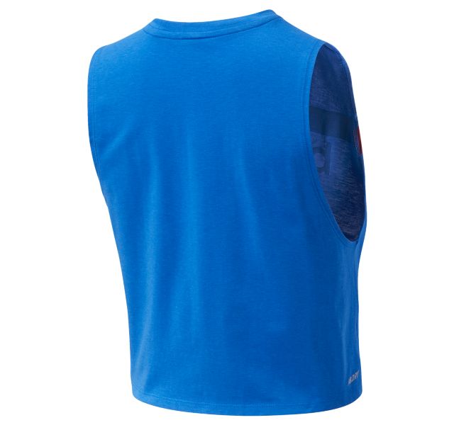 New Balance Women's Relentless Crop Novelty Tank - Blue
