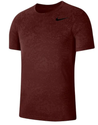 Nike Men's Sz XL Dri Fit All Over Print Shirt - Maroon