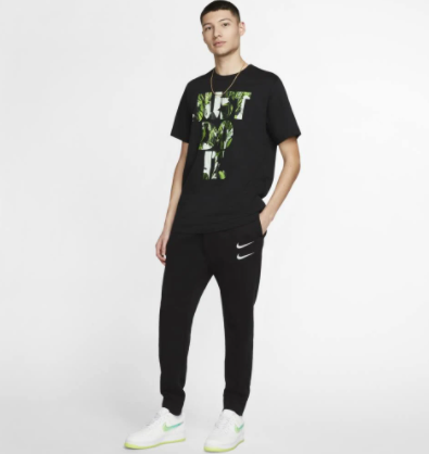 Nike Men's Just Do It Floral T-Shirt - Black