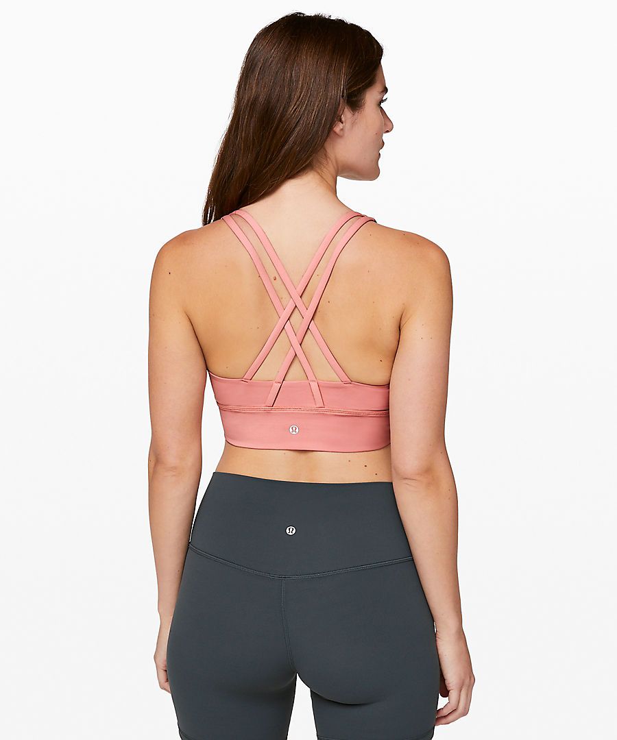 Lululemon Energy Bra Long Line Medium Support - Cherry Tint