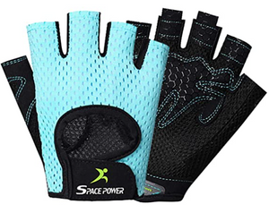 Gym Gloves, Lightweight Breathable Workout Gloves - Blue - Size M
