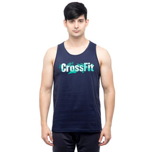 MENS REEBOK TANK TOPS TIE LOGO TANK TOP HERITAGE NAVY