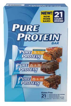 Pure Protein High Protein Bars, Variety Pack (21 ct.)