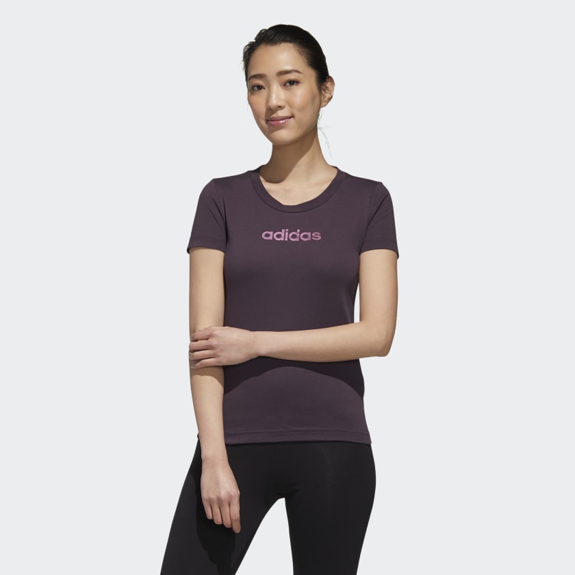 adidas Women's Essentials Branded Tee - Purple