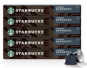 Starbucks by Nespresso, Espresso Dark Roast (10-count single serve capsules, compatible with Nespresso Original Line System)