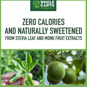 WHOLE EARTH Stevia Leaf and Monk Fruit Natural Sweetener (100 pack)