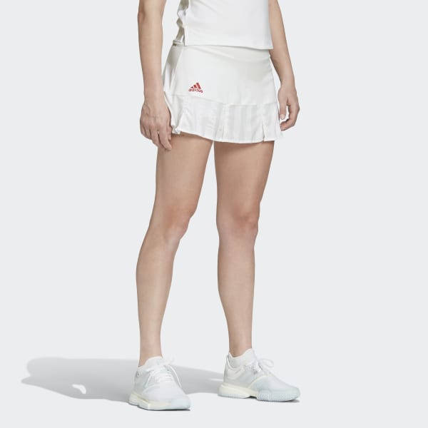 adidas Women Tennis TENNIS MATCH SKIRT ENGINEERED White / Scarlet