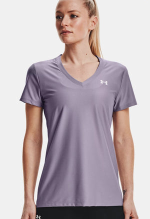 Under Armour Women's UA Velocity Shine V-Neck Short Sleeve