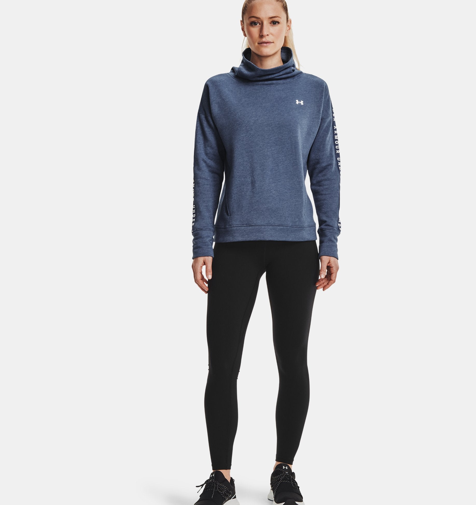 Under Armour Women s UA Taped Fleece Funnel Neck Viva La Fit VE