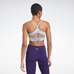 Reebok Women's Workout Ready Primted Sports Bra - Hyper Purple