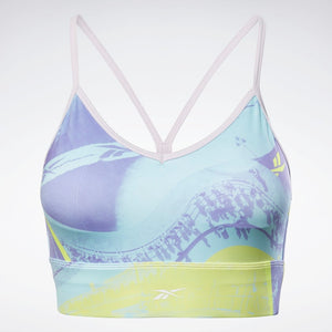 Reebok Women's Workout Ready Primted Sports Bra - Hyper Purple